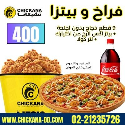 Pizza XL + 9 chicken